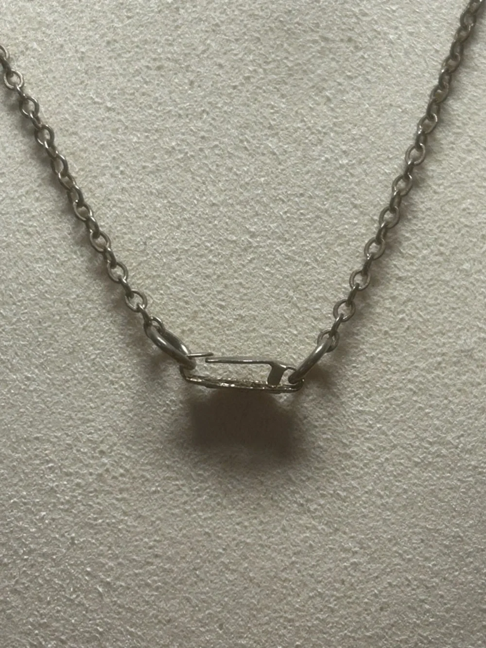 Girl’s Silver Tone Necklace with Pink Floral Accents